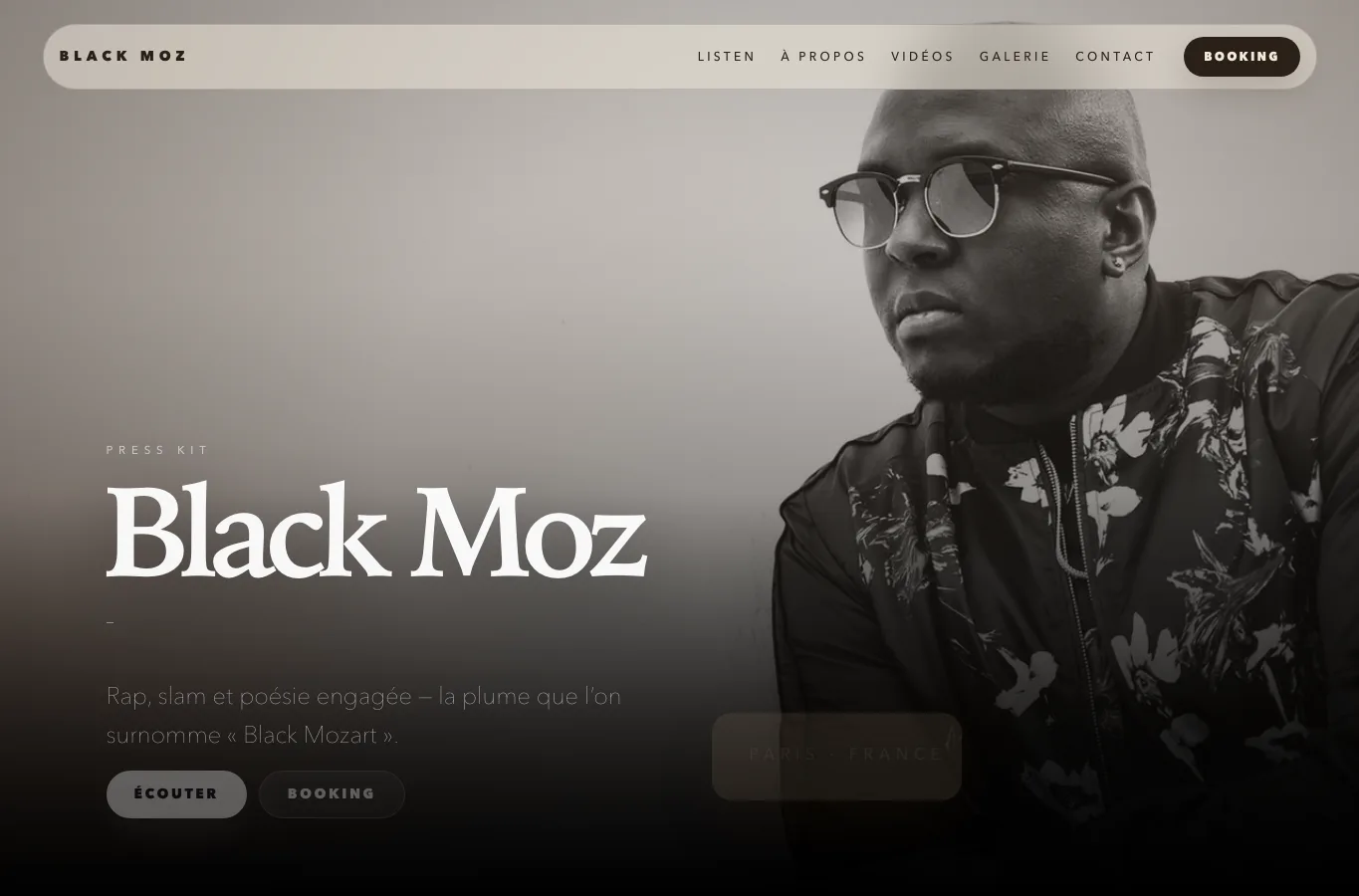 Black Moz en version desktop