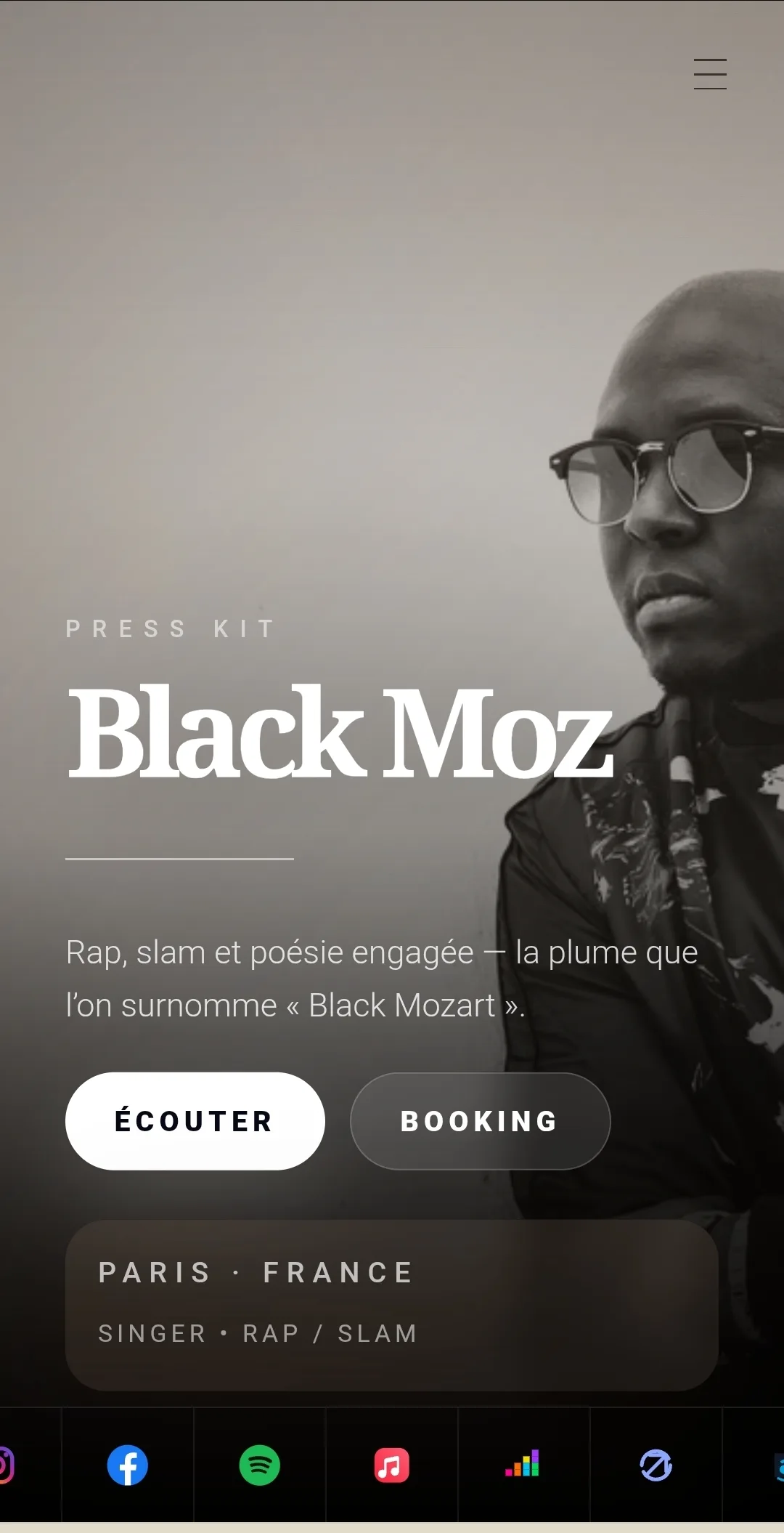 Black Moz en version mobile