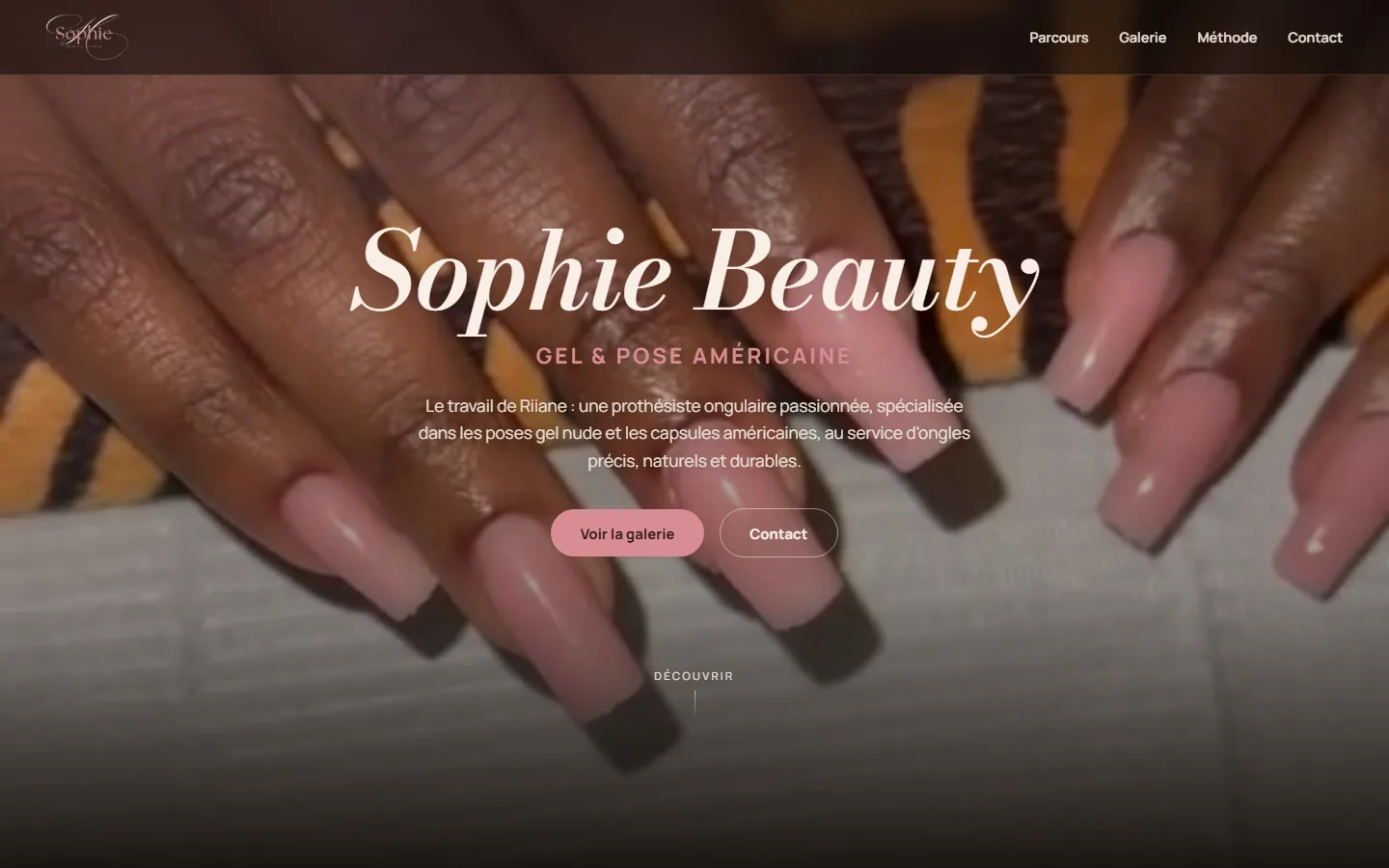 Sophie Beauty en version desktop