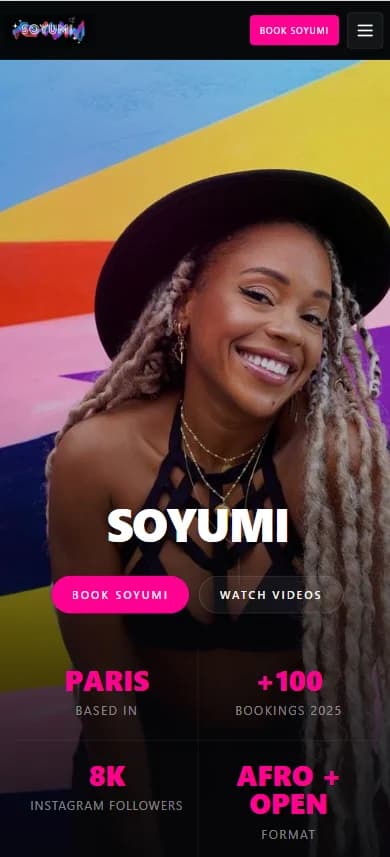 Soyumi en version mobile