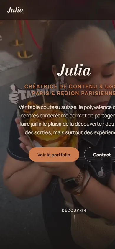 Julia en version mobile