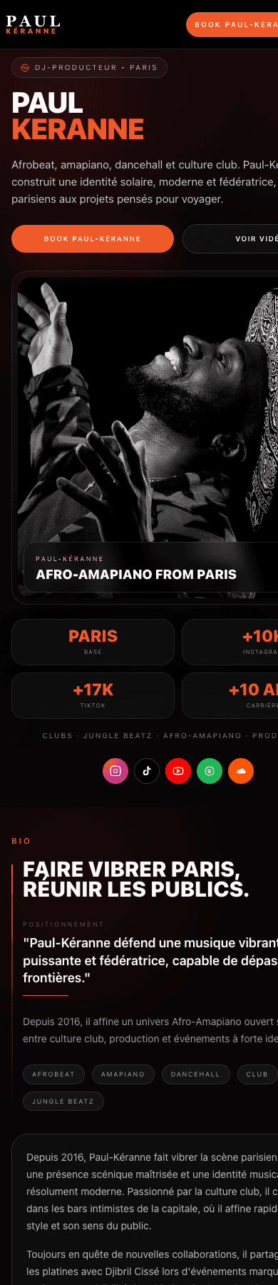 Paul Keranne en version mobile