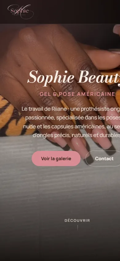 Sophie Beauty en version mobile