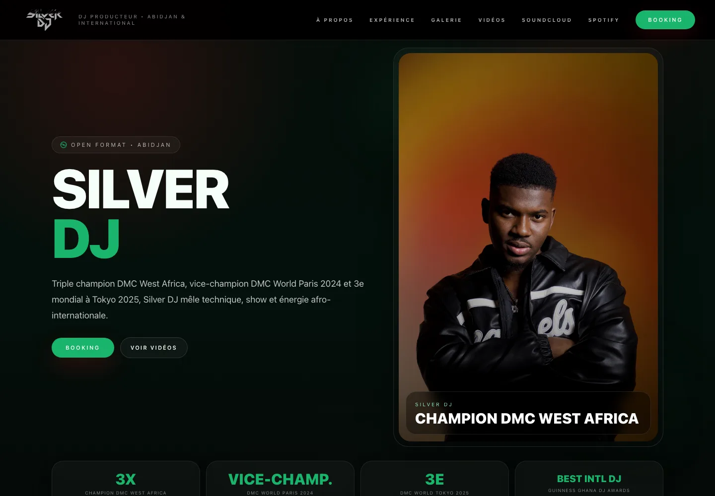 Silver DJ en version desktop